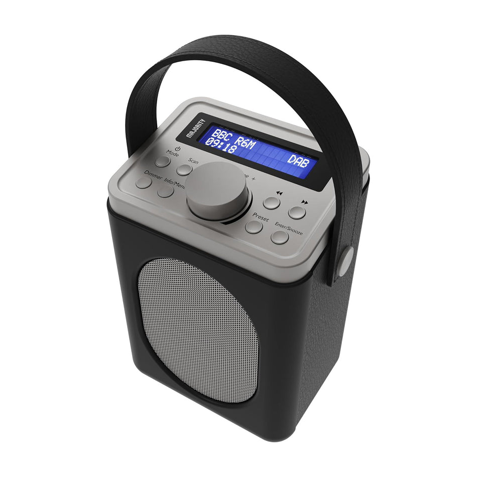 Majority Little Shelford Portable DAB/DAB+ FM Radio Bluetooth Alarm & Sleep Timer Black & Grey Digital Radios Majority   