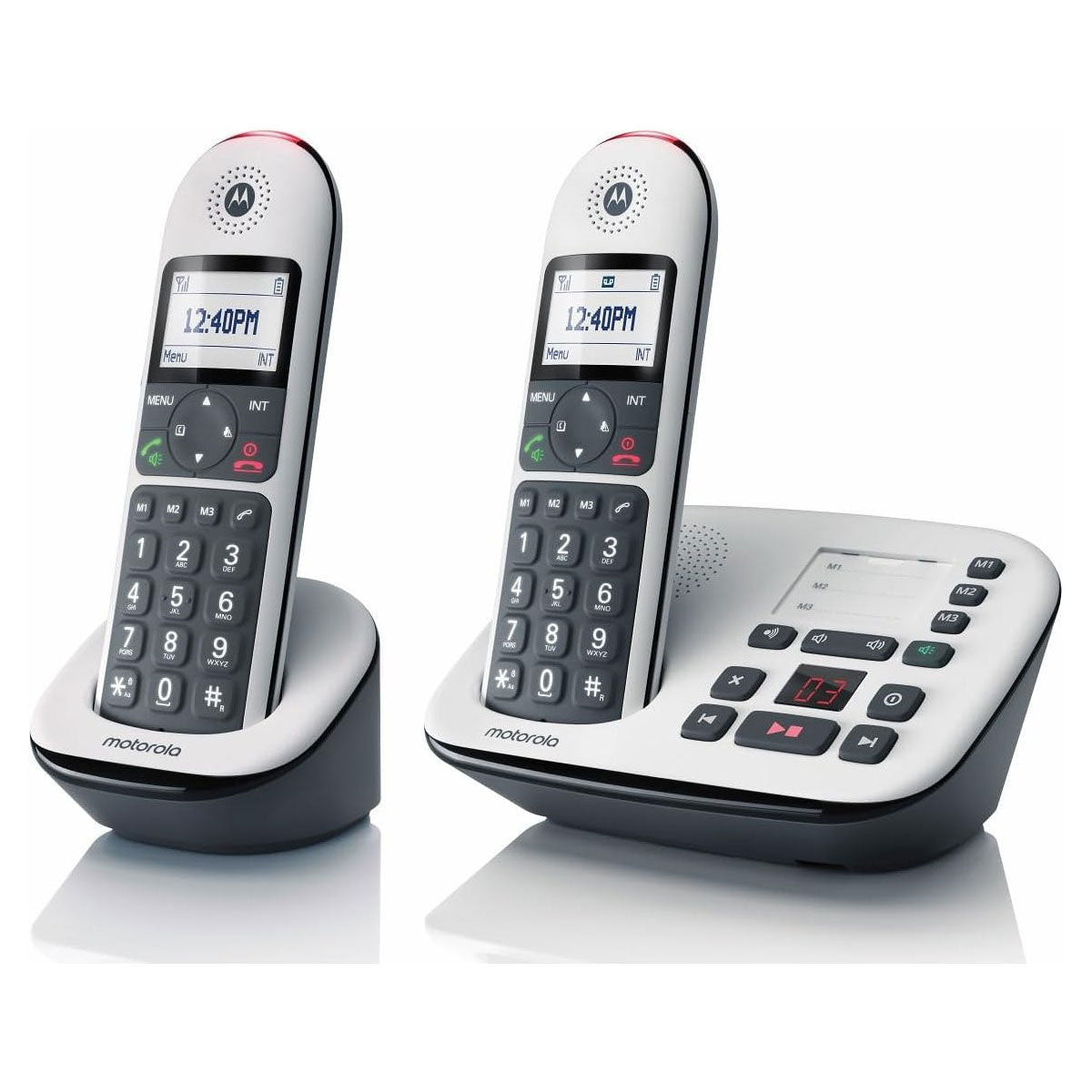 Motorola CD5012 Big Button Home Phones, Twin Handset Landline Phones Motorola