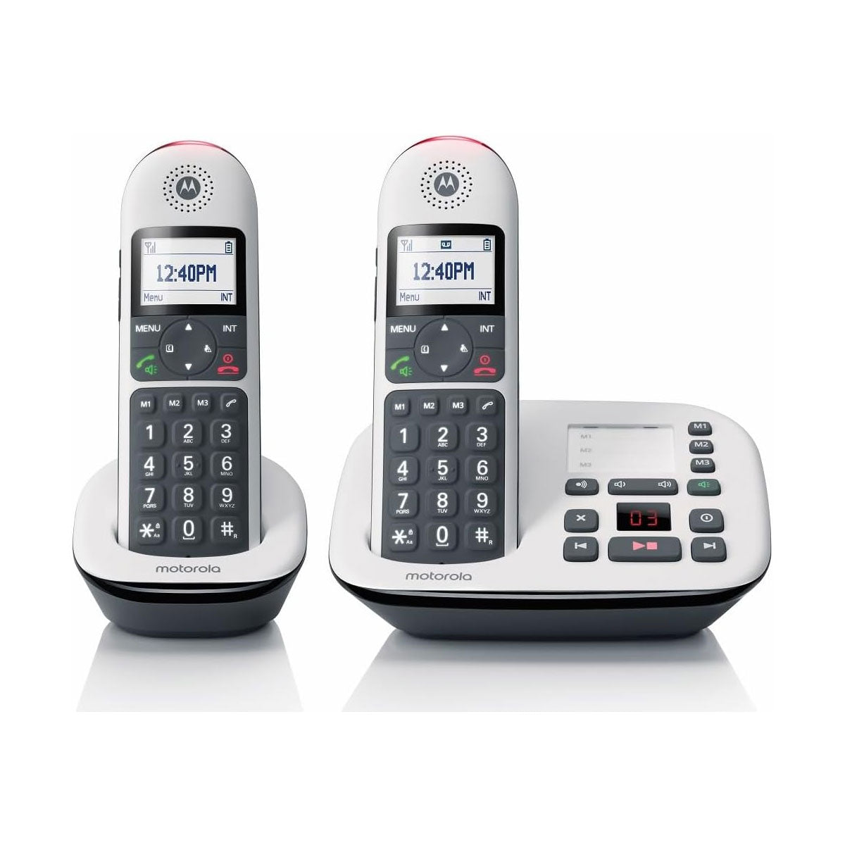 Motorola CD5012 Big Button Home Phones, Twin Handset Landline Phones Motorola