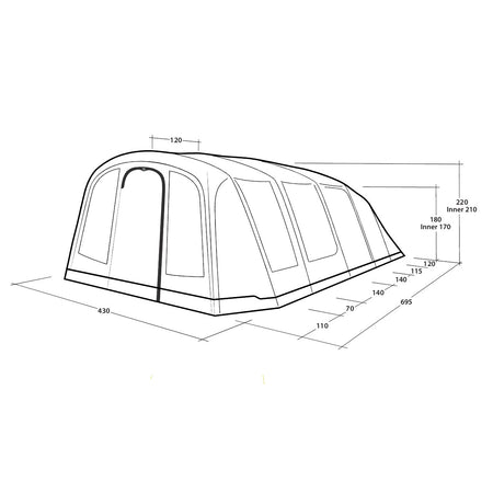 Outwell Stonehill 7 Air Tent, 7-Person Tents Outwell   