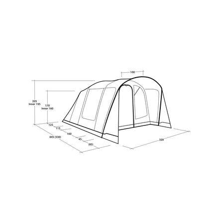 Outwell Monterey 5 Air 5-Person Tent Tents Outwell