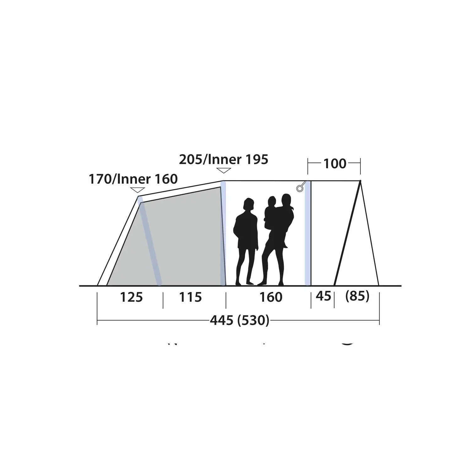 Outwell Monterey 5 Air 5-Person Tent Tents Outwell