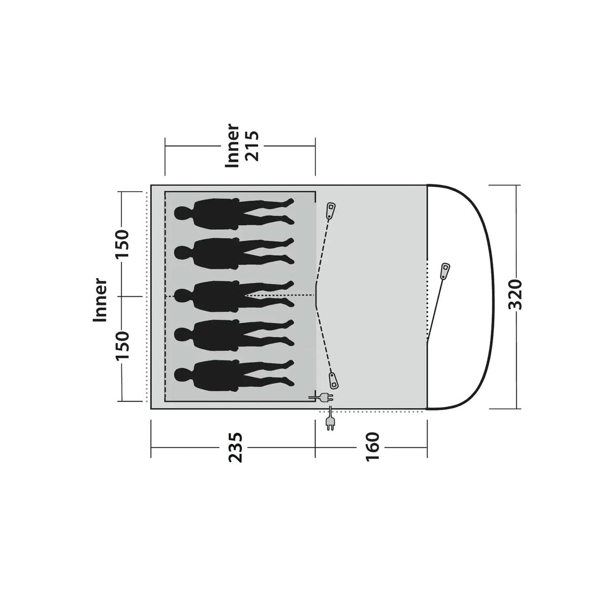 Outwell Sky 5 Tent, 5-Person Tents Outwell