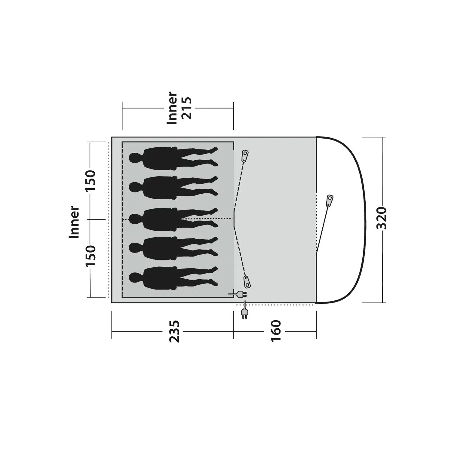 Outwell Sky 5 Tent, 5-Person Tents Outwell
