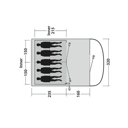Outwell Sky 5 Tent, 5-Person Tents Outwell