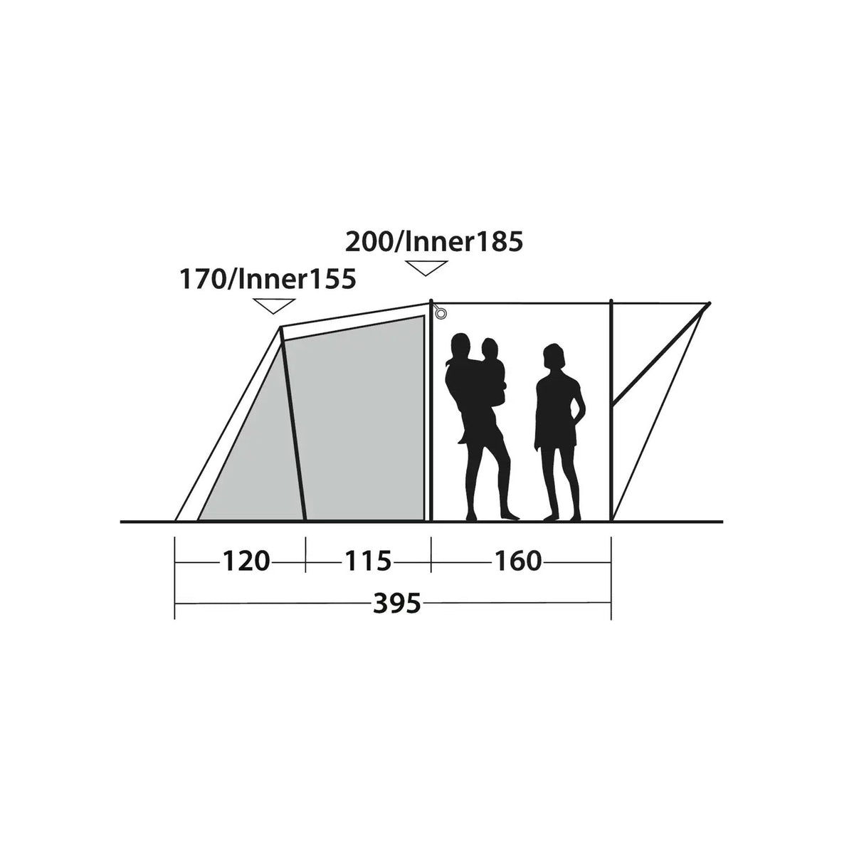 Outwell Sky 4 Tent, 4-Person Tents Outwell