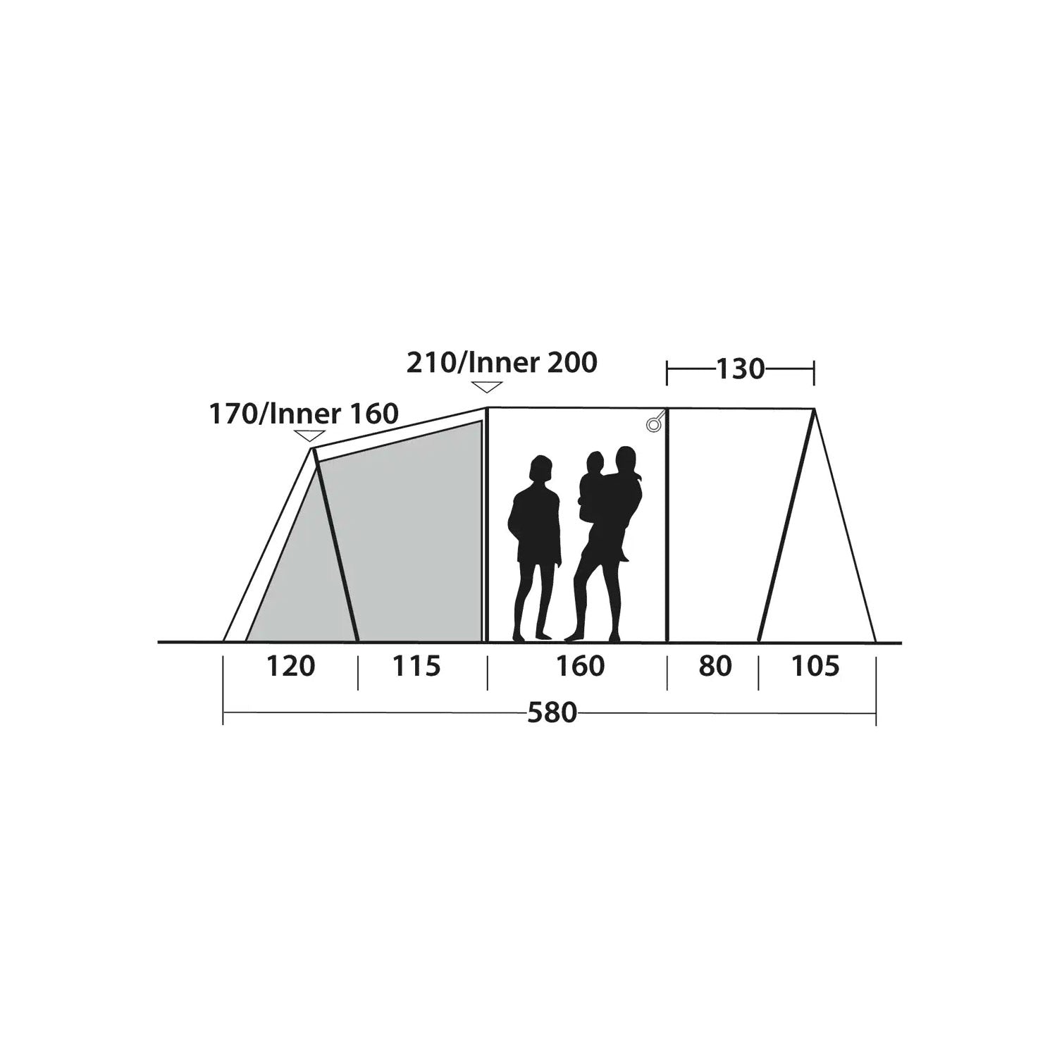 Outwell Rockwell 4 4-Person Tent Tents Outwell