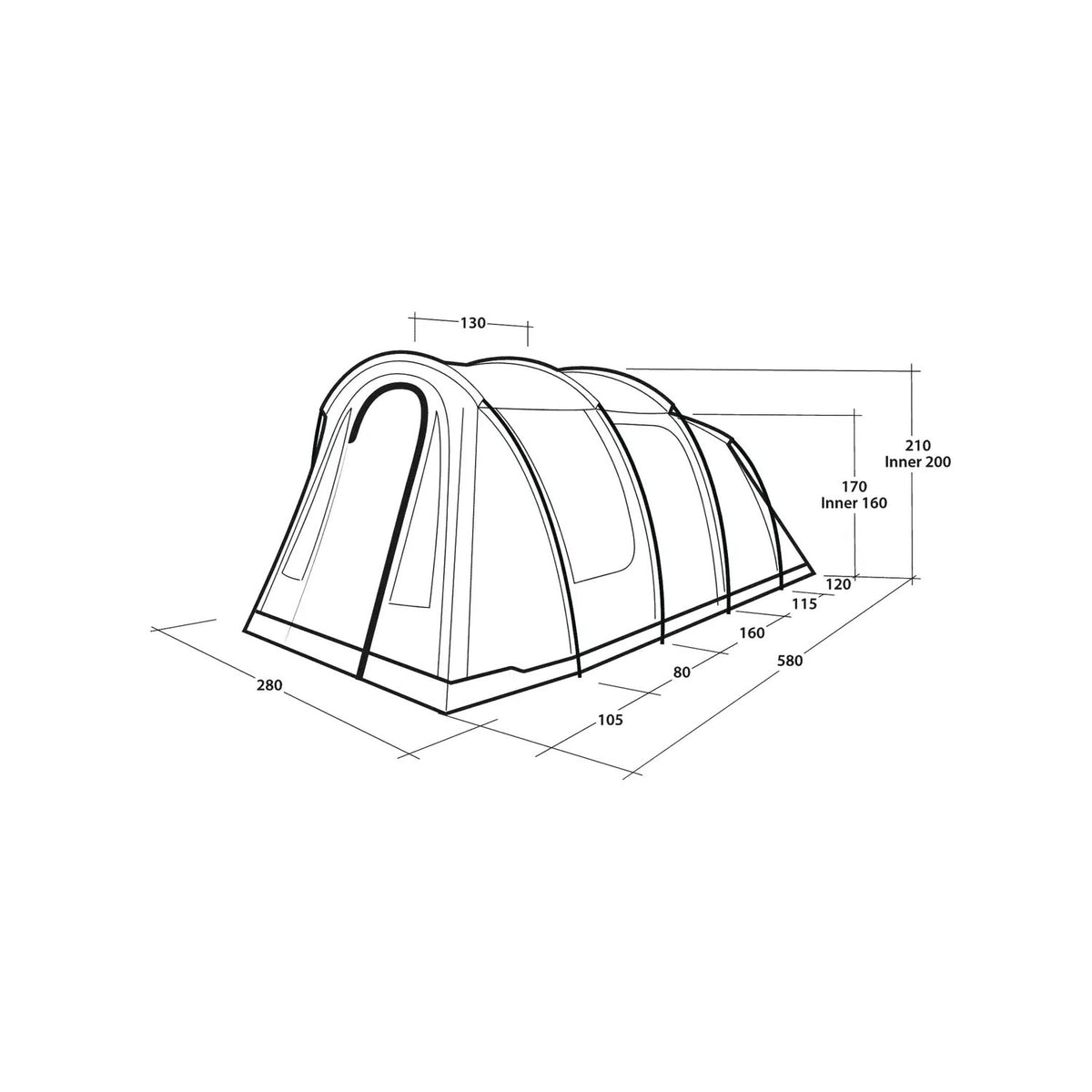 Outwell Rockwell 4 4-Person Tent Tents Outwell