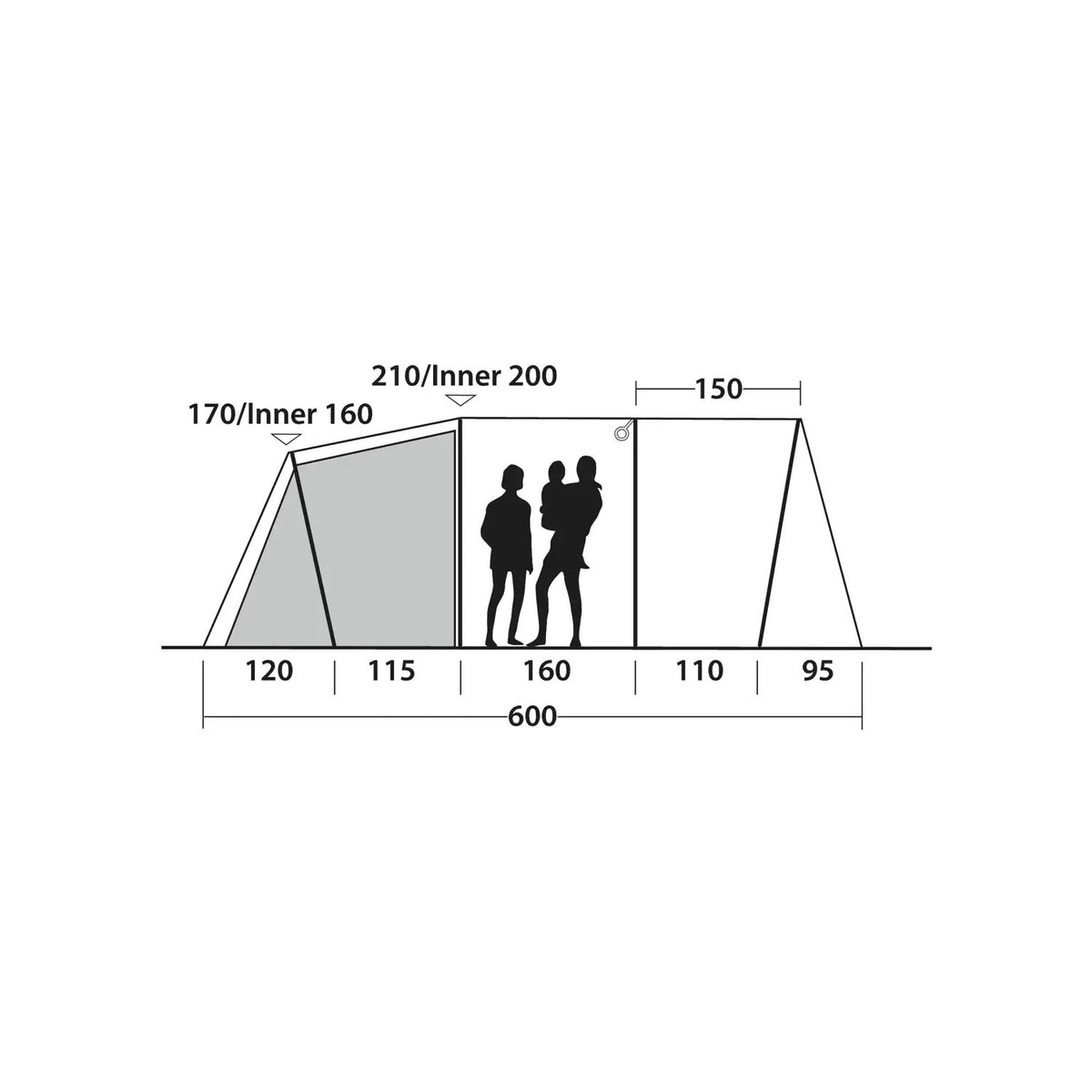 Outwell Rockwell 6 6-Person Tent Tents Outwell