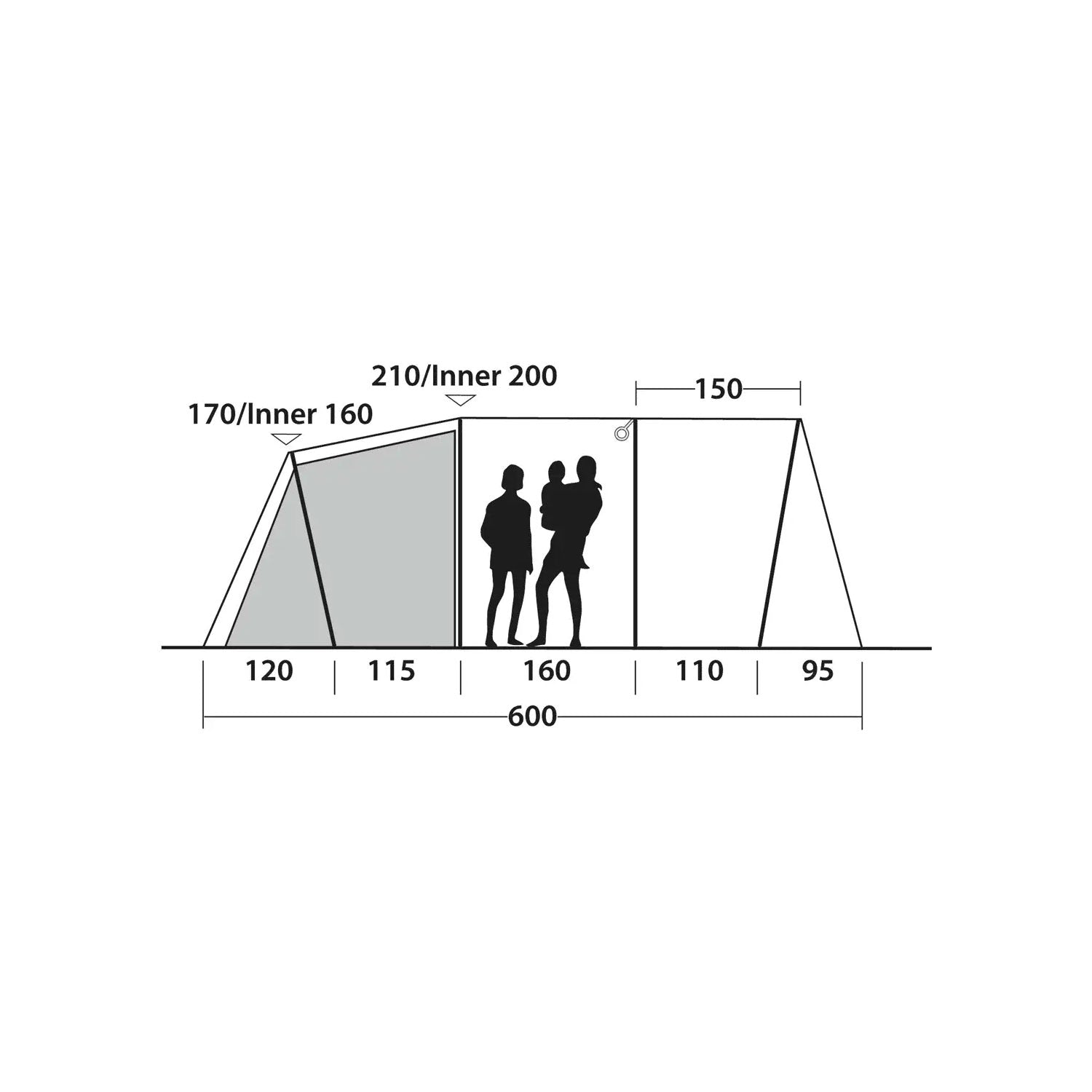 Outwell Rockwell 6 6-Person Tent Tents Outwell