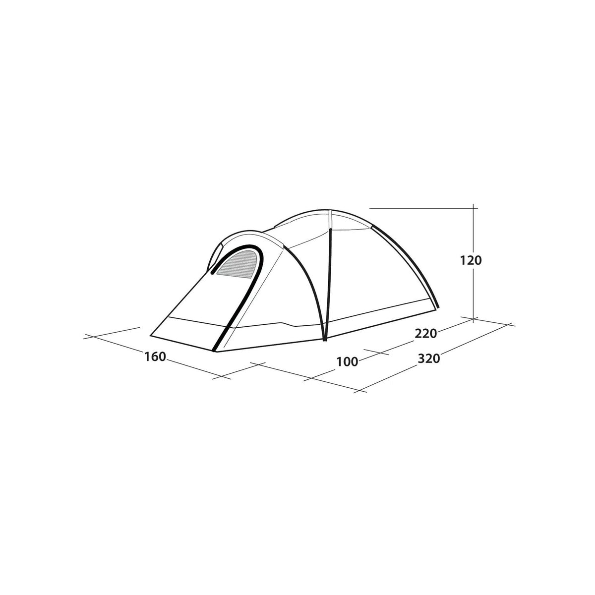 Ouwell Cloud 2 Tent, 2-Person Tents Outwell