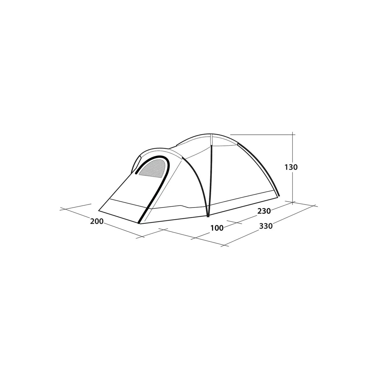 Outwell Earth 3 Plus Tent, 3-Person Tents Outwell
