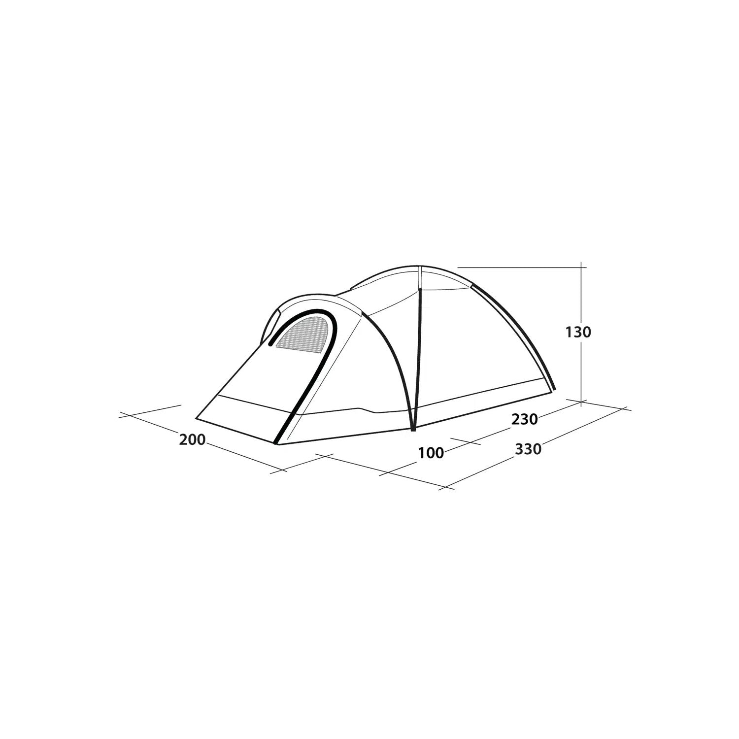 Outwell Earth 3 Plus Tent, 3-Person Tents Outwell