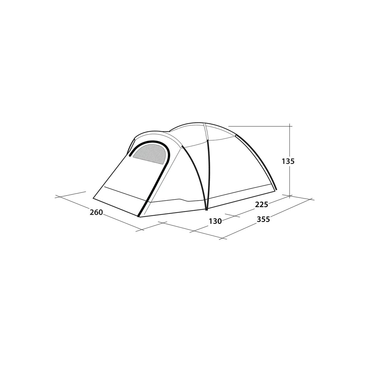 Outwell Cloud 4 Tent, 4-Person Tents Outwell