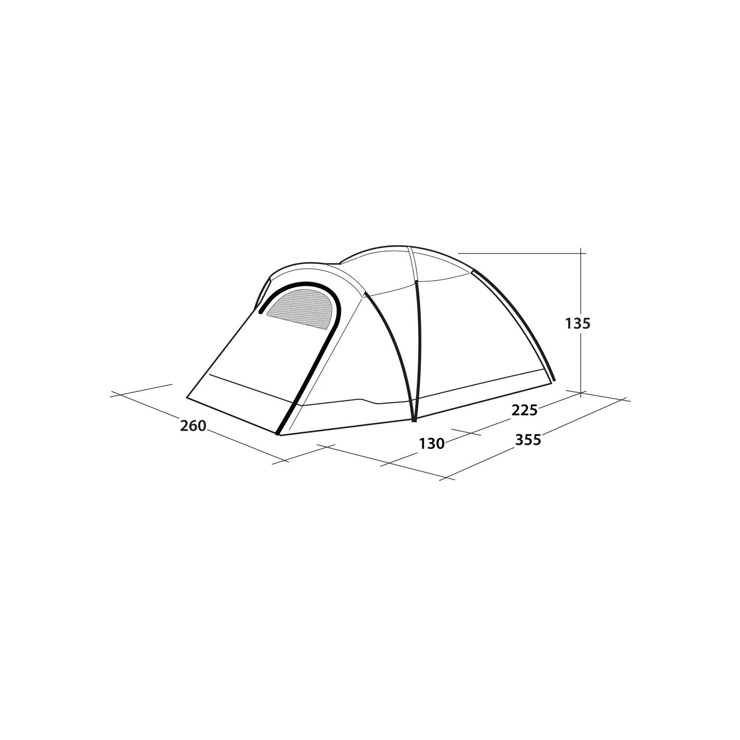 Outwell Cloud 4 Tent, 4-Person Tents Outwell