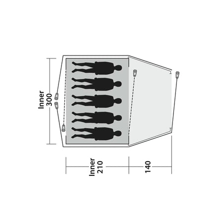 Outwell Cloud 5 Tent, 5-Person Tents Outwell