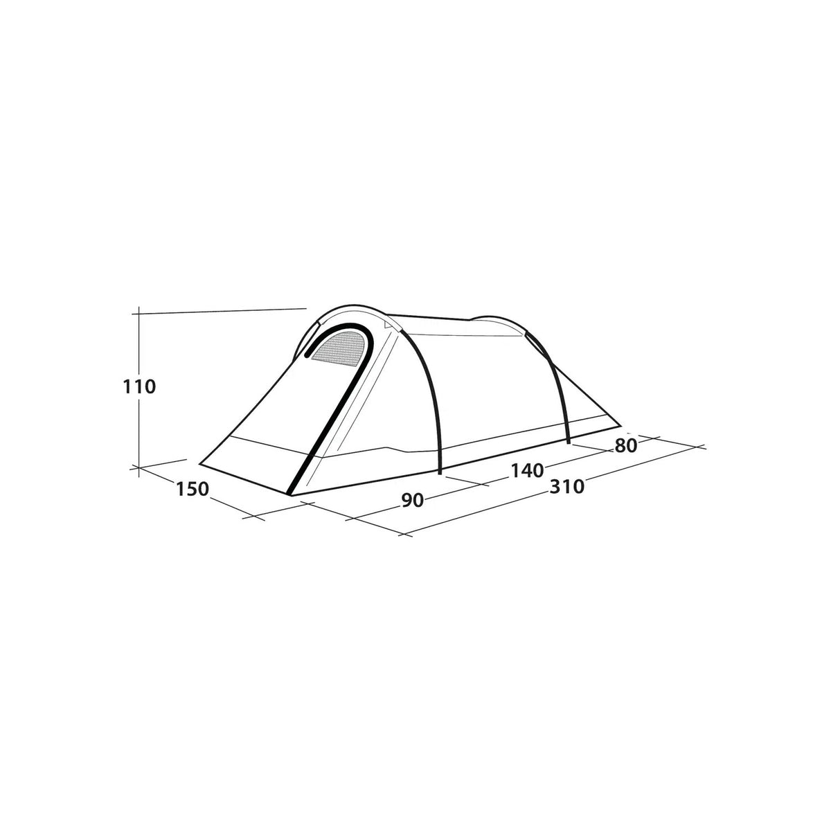 Outwell Earth 2 Tent, 2-Person Tents Outwell