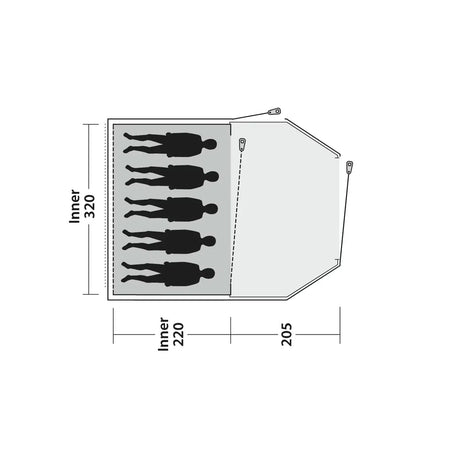 Outwell Earth 5 Plus Tent, 5-Person Tents Outwell
