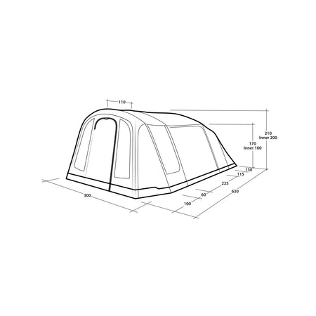 Outwell Sacramento 4 Air, 4-Person Tent Tents Outwell