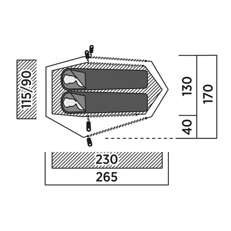 Easy Camp Hemsedal 2, 2-Person Tent Tents Easy Camp