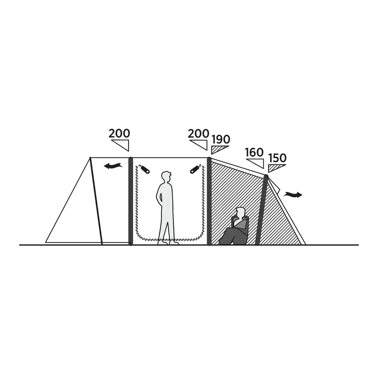 Easy Camp Kullen 6 Air 6-Person Tent Tents Easy Camp