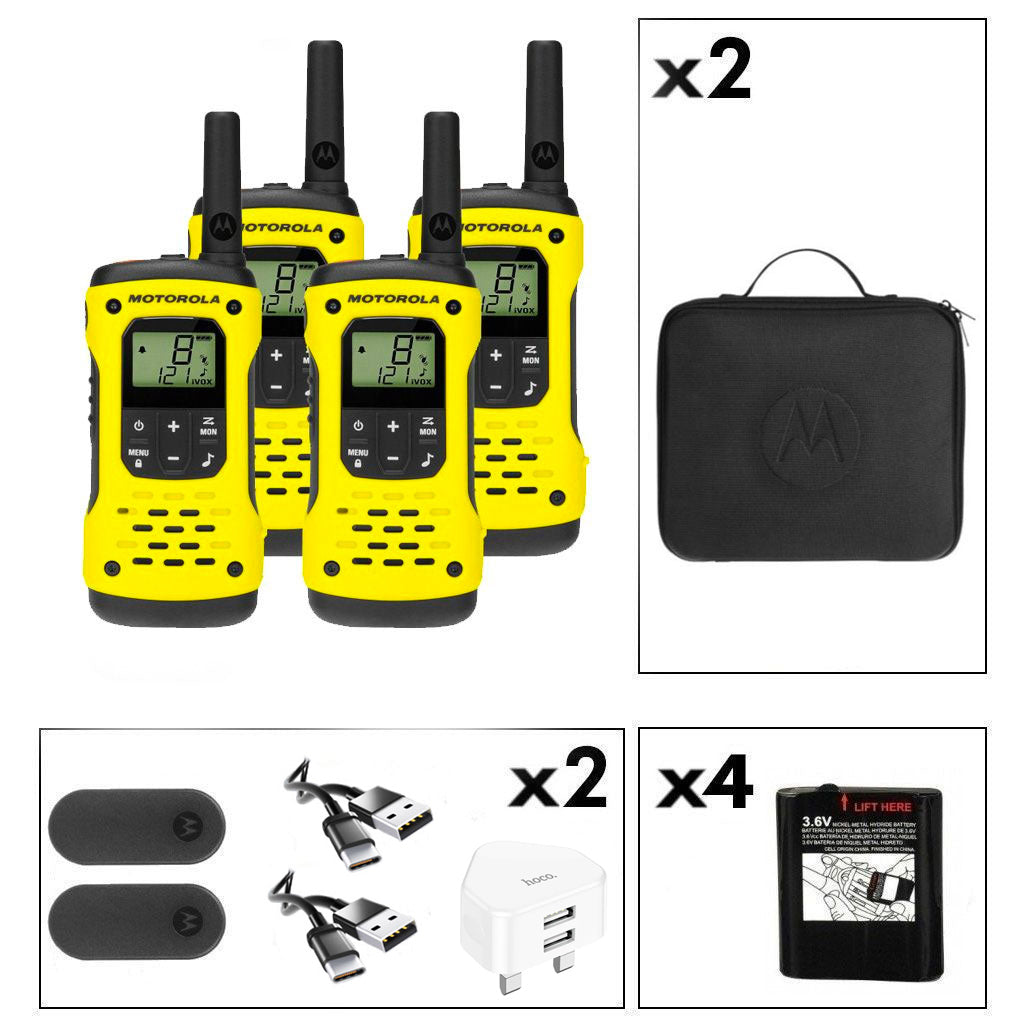 Motorola TLKR T92 Quad Pack License-Free Two Way Radios