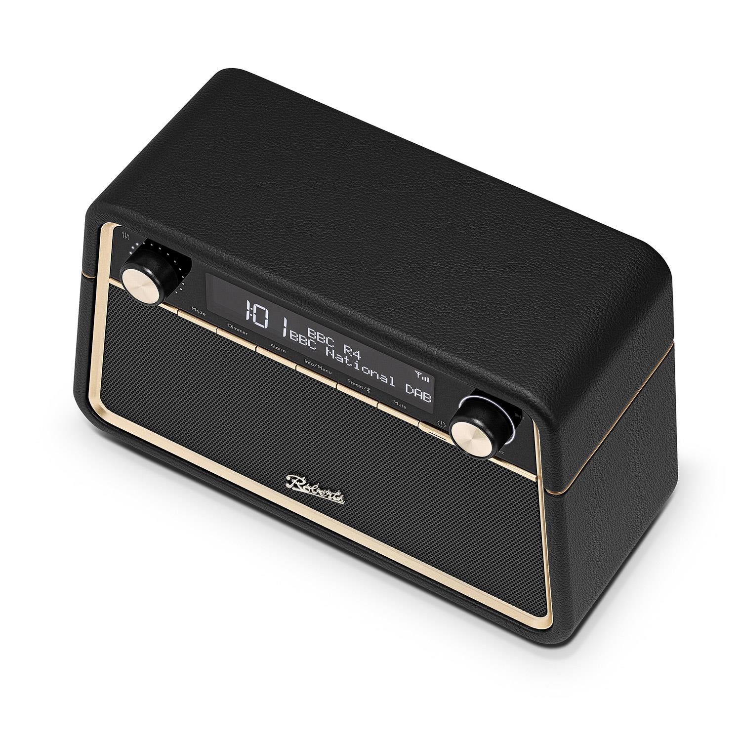 Roberts Reva Tabletop DAB Radio & Bluetooth Speaker in Black Digital Radios Roberts