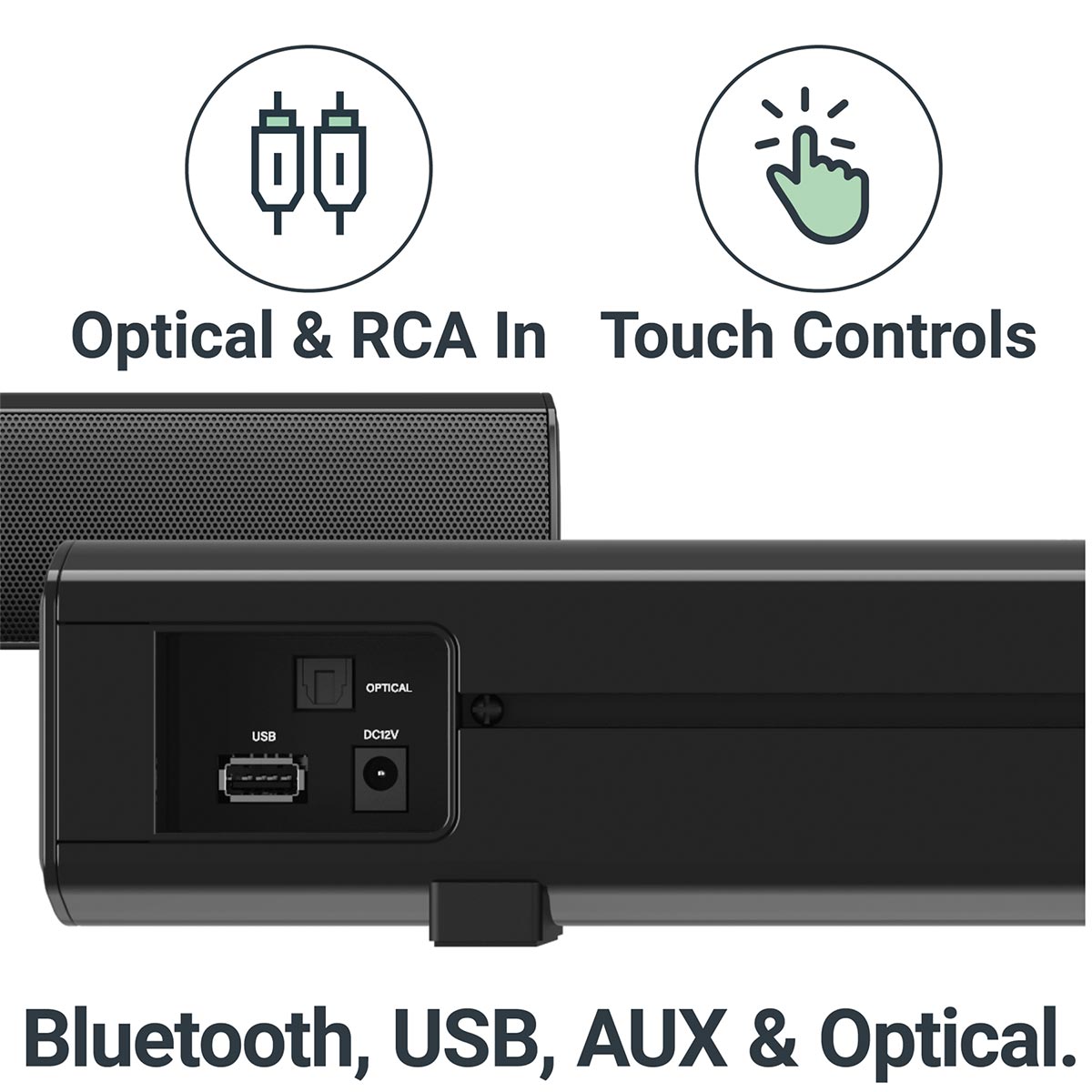 Majority Bowfell Bluetooth Soundbar for TV & Computer - Black Soundbars Majority