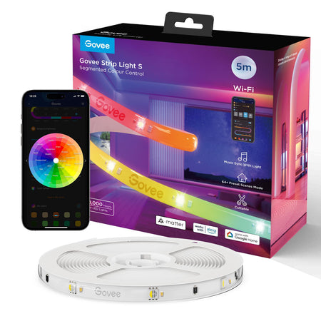 Govee RGBIC Wi-Fi + Bluetooth LED Strip Lights With Protective Coating (5M) Support Matter Govee