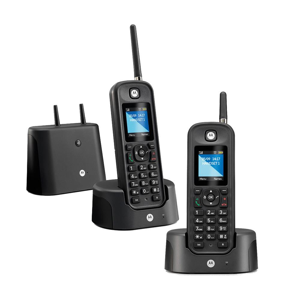 Motorola O202 Long Range Cordless Phone, Twin Handset Cordless Phone Motorola