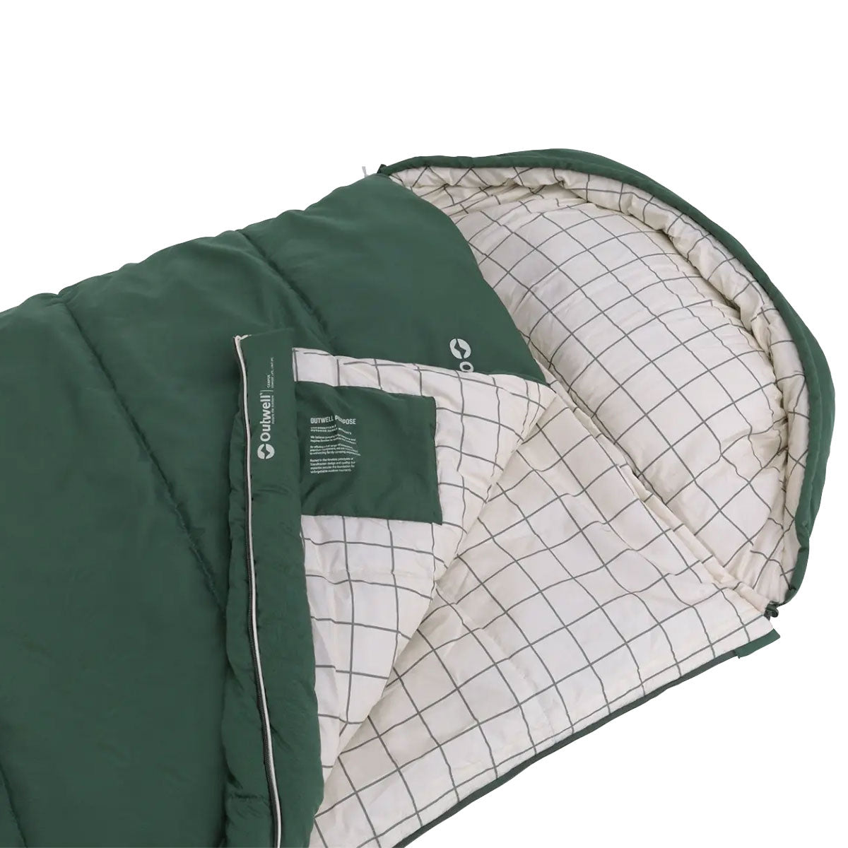 Outwell Camper Prime Sleeping Bag - Green Sleeping Bags Outwell