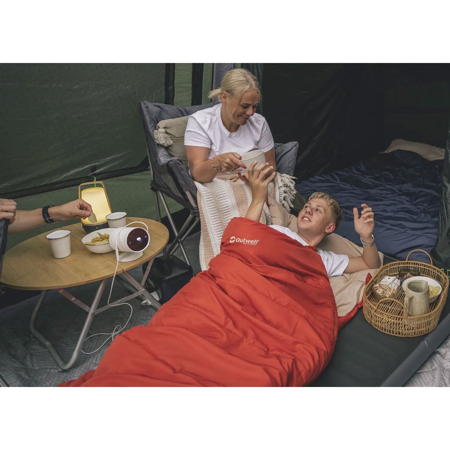 Outwell Contour Lux Sleeping Bag - Red Sleeping Bags Outwell