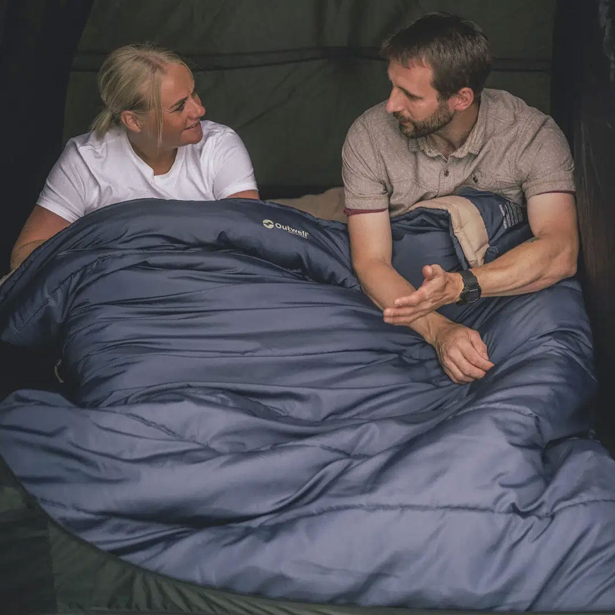 Outwell Contour Lux Double Sleeping Bag - Deep Blue Sleeping Bags Outwell