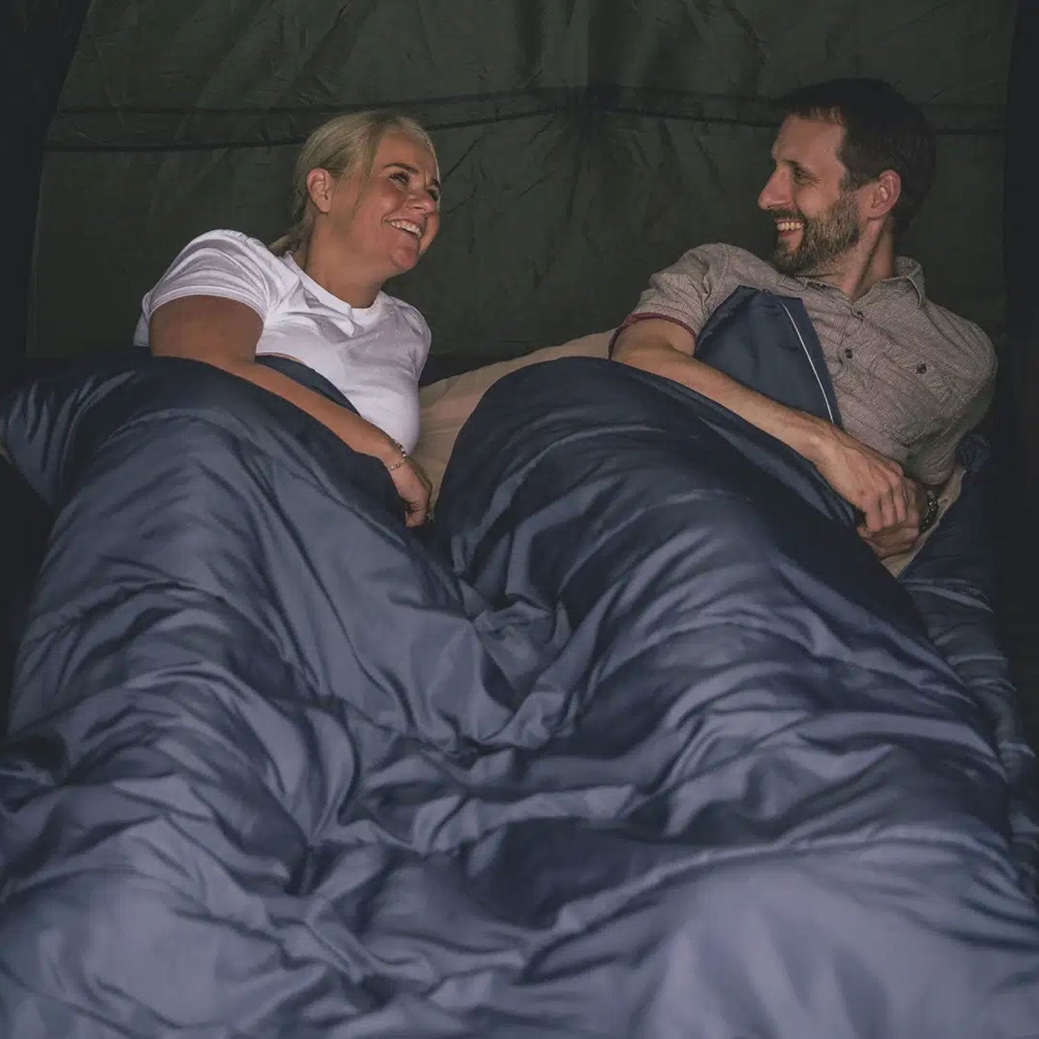 Outwell Contour Lux Double Sleeping Bag - Deep Blue Sleeping Bags Outwell