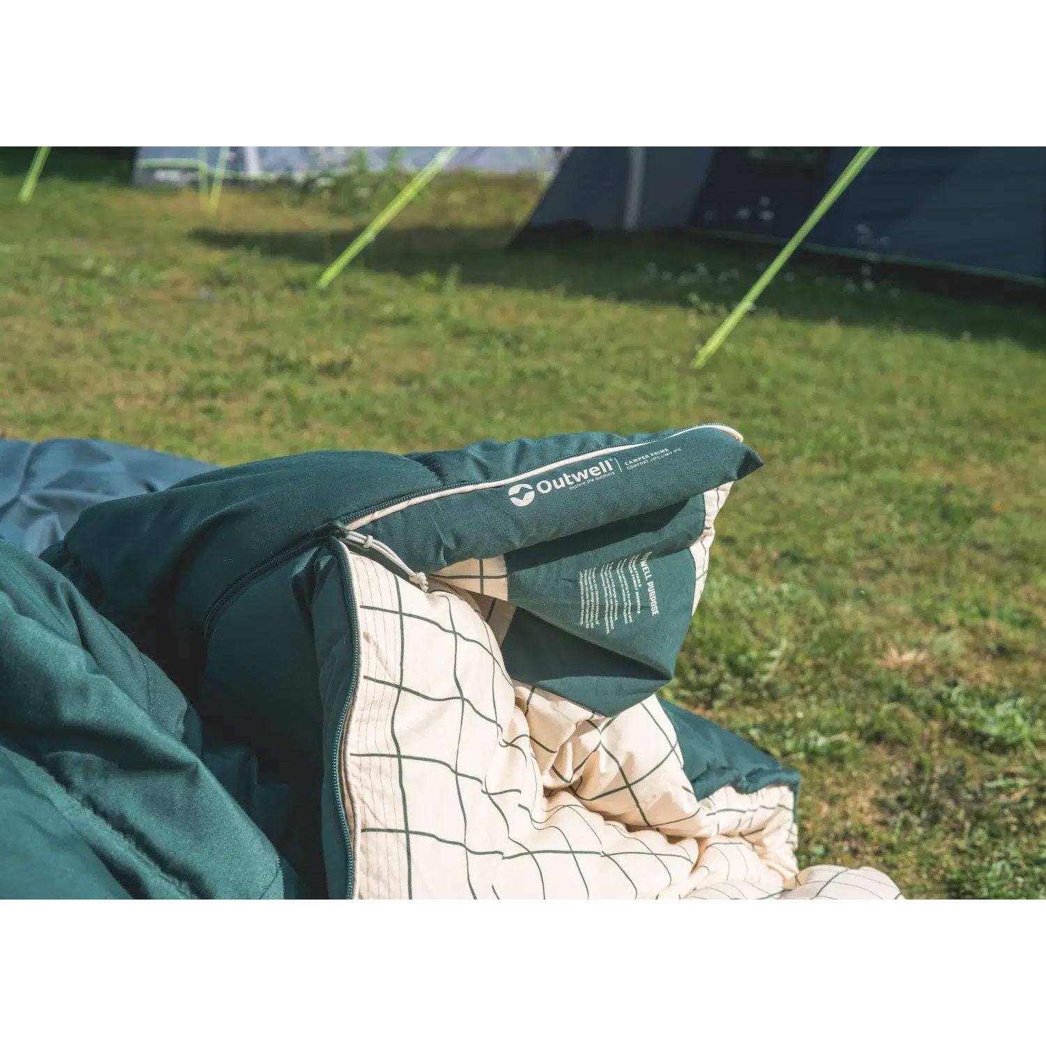 Outwell Camper Prime Sleeping Bag - Green Sleeping Bags Outwell
