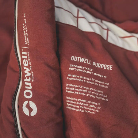 Outwell Camper Lux Sleeping Bag - Red Sleeping Bags Outwell