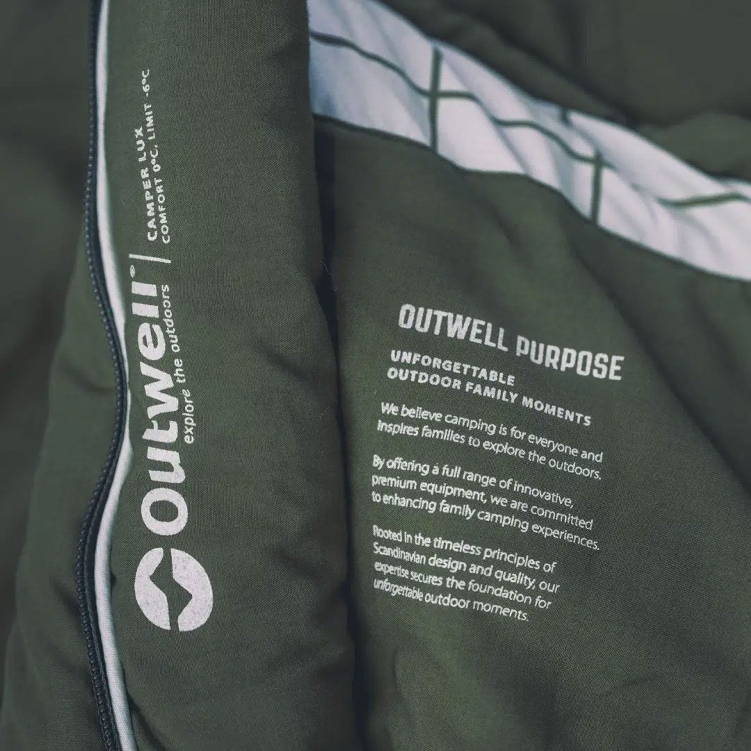 Outwell Camper Lux XL Sleeping Bag - Green Sleeping Bags Outwell