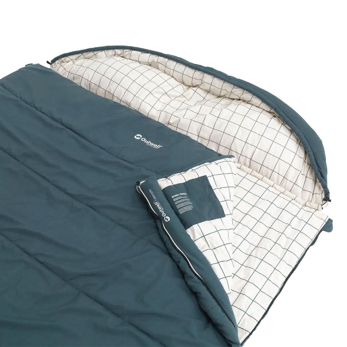 Outwell Camper Lux Double Sleeping Bag - Blue Sleeping Bags Outwell