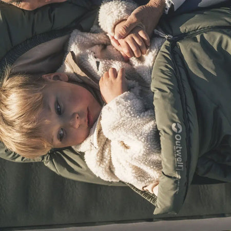 Outwell Convertible Junior Sleeping Bag - Dusty Green Sleeping Bags Outwell