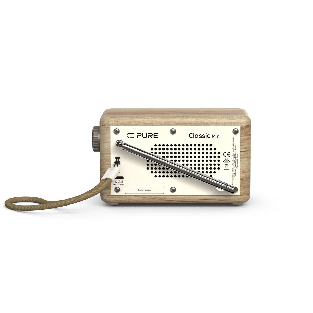 Pure Classic Mini, Cotton White/Oak Digital Radios Pure   