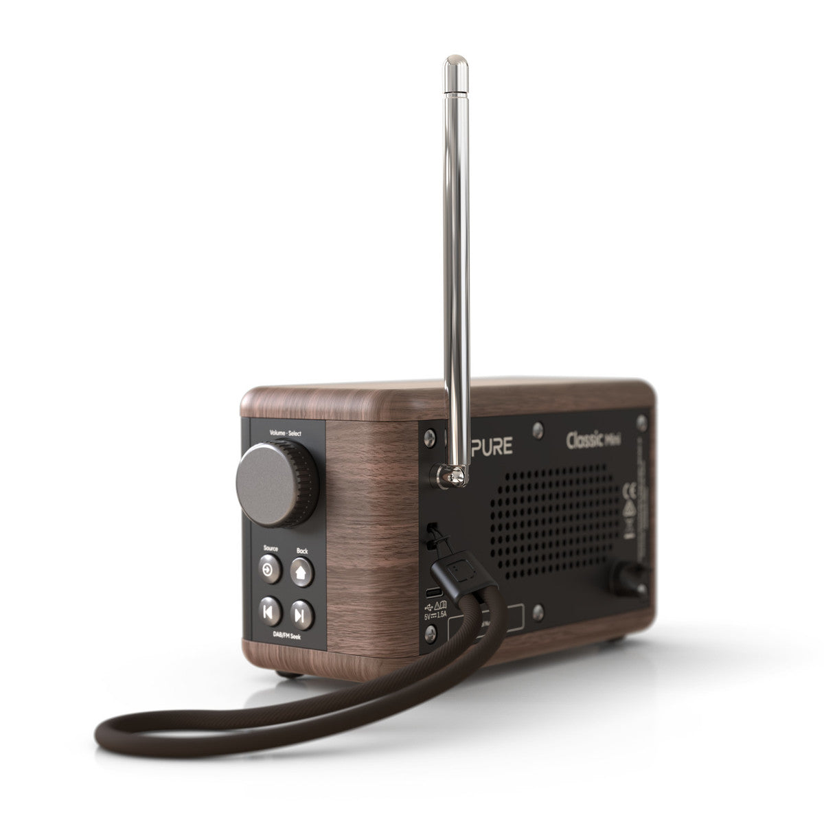 Pure Classic Mini, Coffee Black/Walnut Digital Radios Pure   