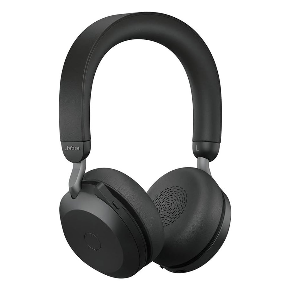 Jabra Evolve2 75 Link380 USB-C UC Stereo Black with charging stand Wireless Headsets Jabra