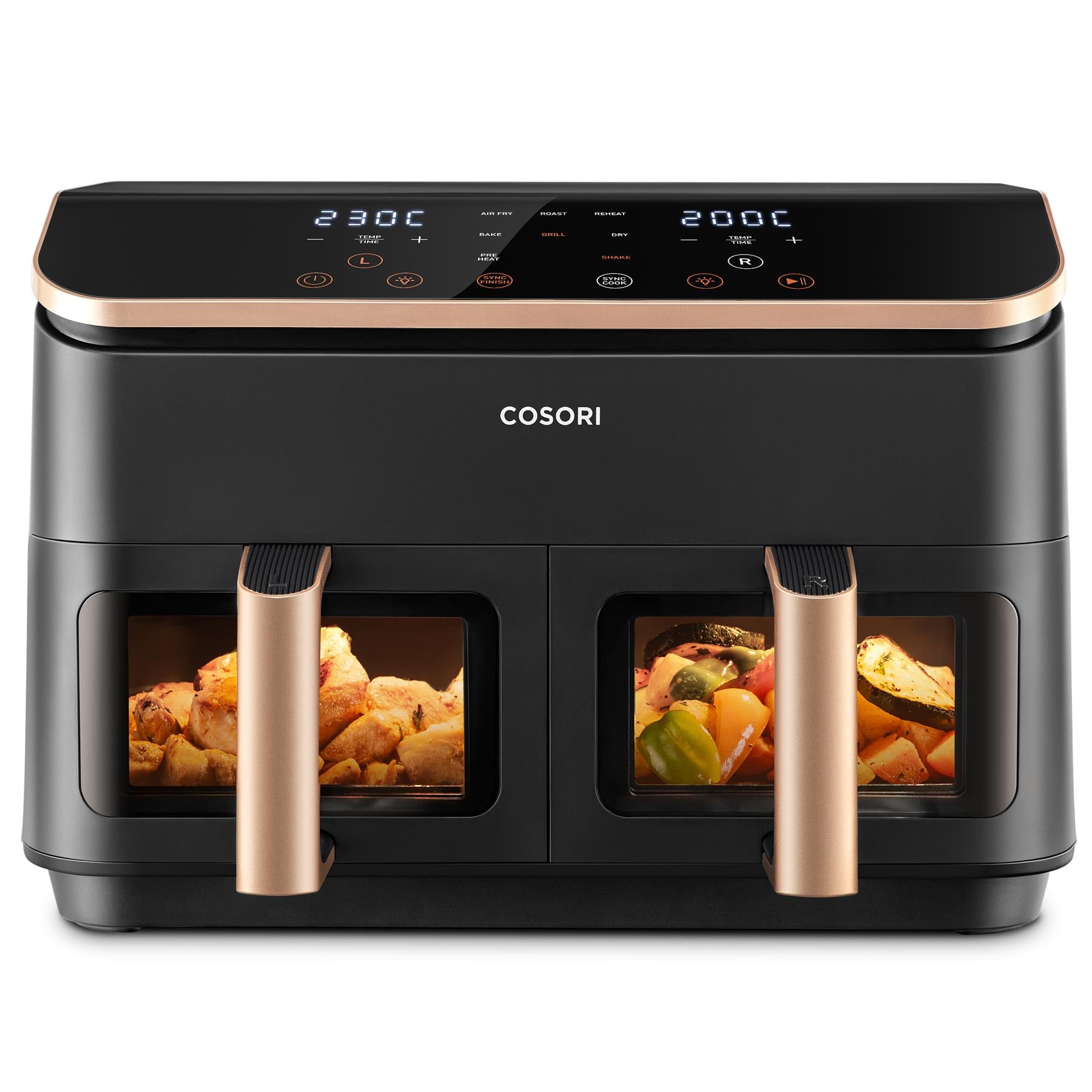 COSORI Dual Basket 8.5 Litre Air Fryer - Golden Air Fryers Cosori