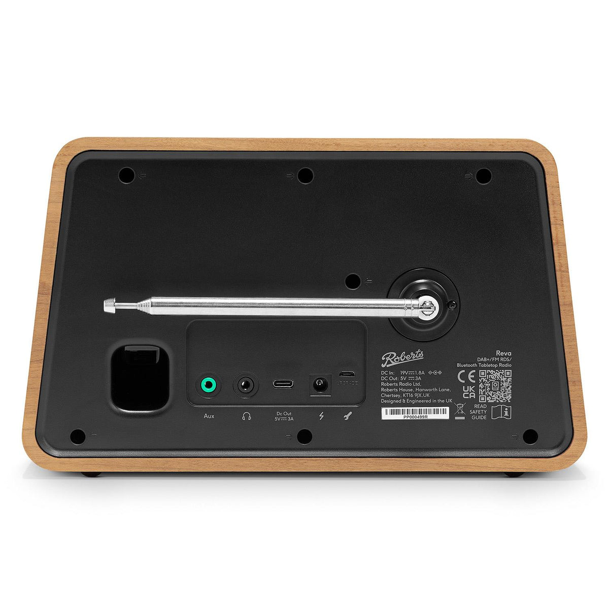 Roberts Reva Tabletop DAB Radio & Bluetooth Speaker in Cherry Wood Digital Radios Roberts