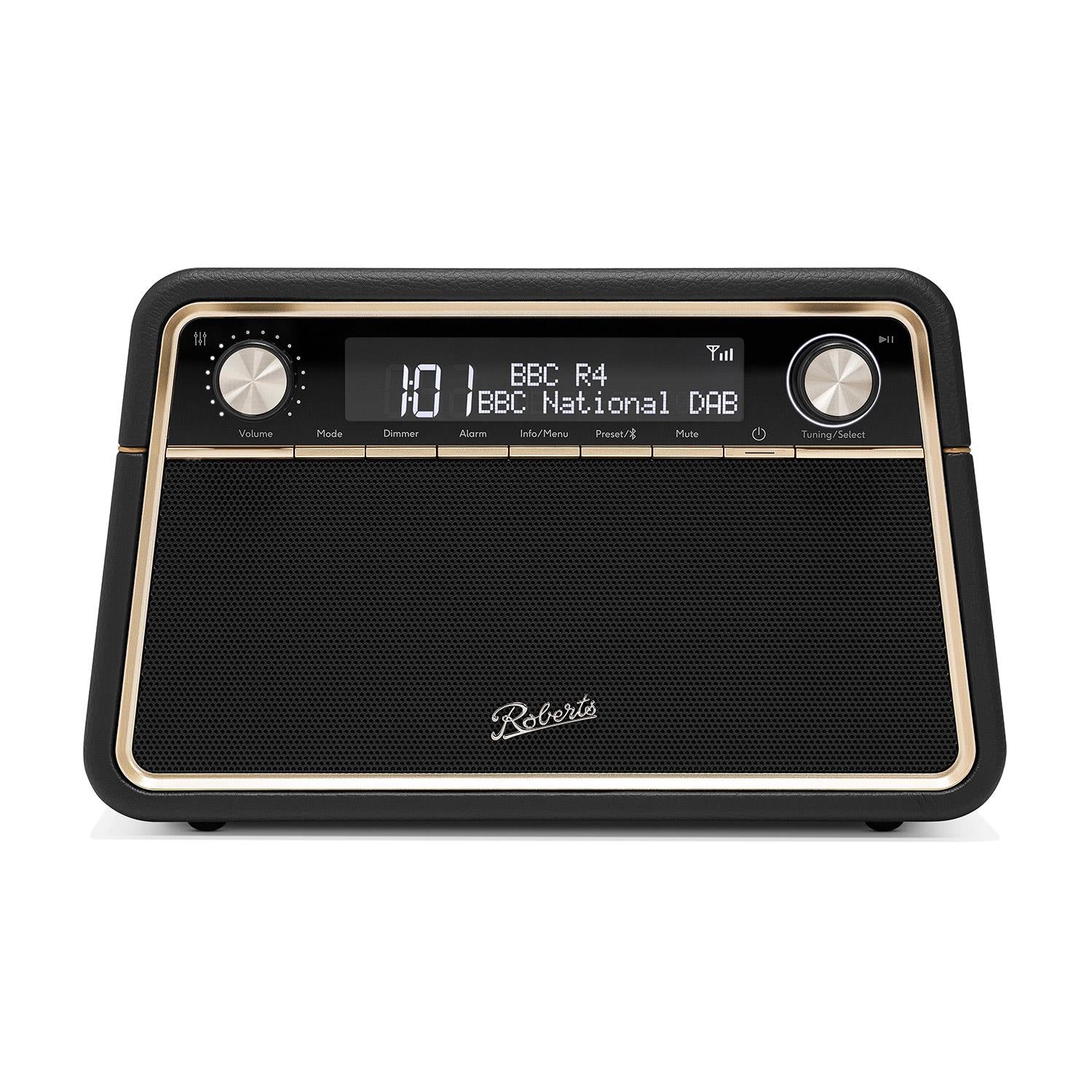 Roberts Reva Tabletop DAB Radio & Bluetooth Speaker in Black Digital Radios Roberts