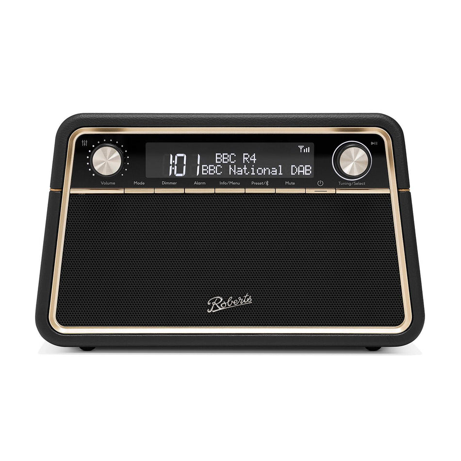 Roberts Reva Tabletop DAB Radio & Bluetooth Speaker in Black Digital Radios Roberts