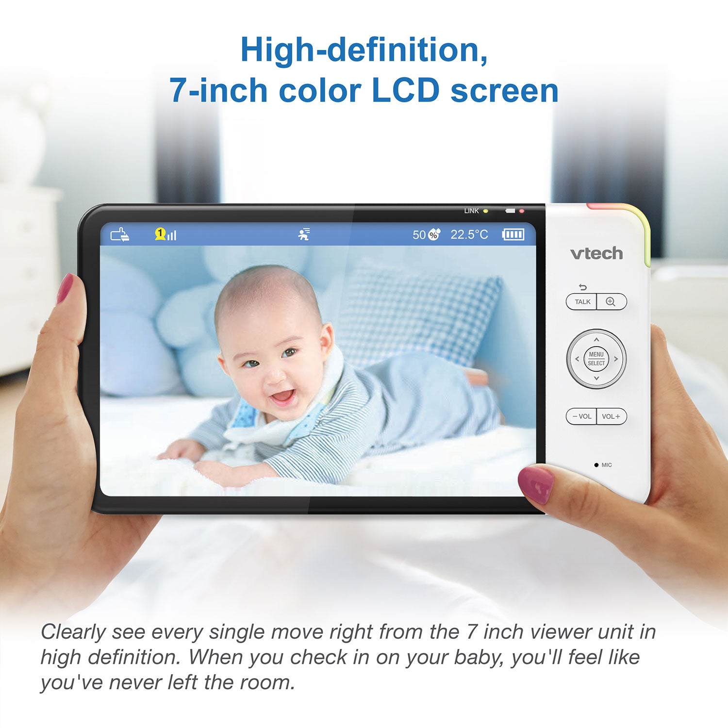 VTech RM7767HD 7" PTZ Smart Video Baby Monitor Baby Monitors VTech   