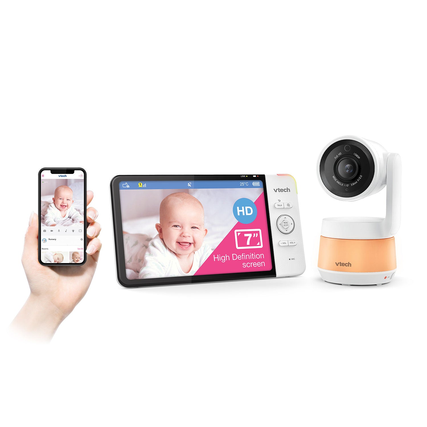 VTech RM7767HD 7" PTZ Smart Video Baby Monitor Baby Monitors VTech   