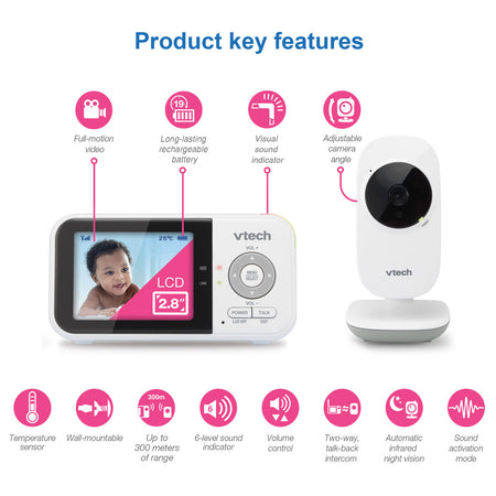 VTech VM819 2.8" Digital Video Baby Monitor Baby Monitors VTech   