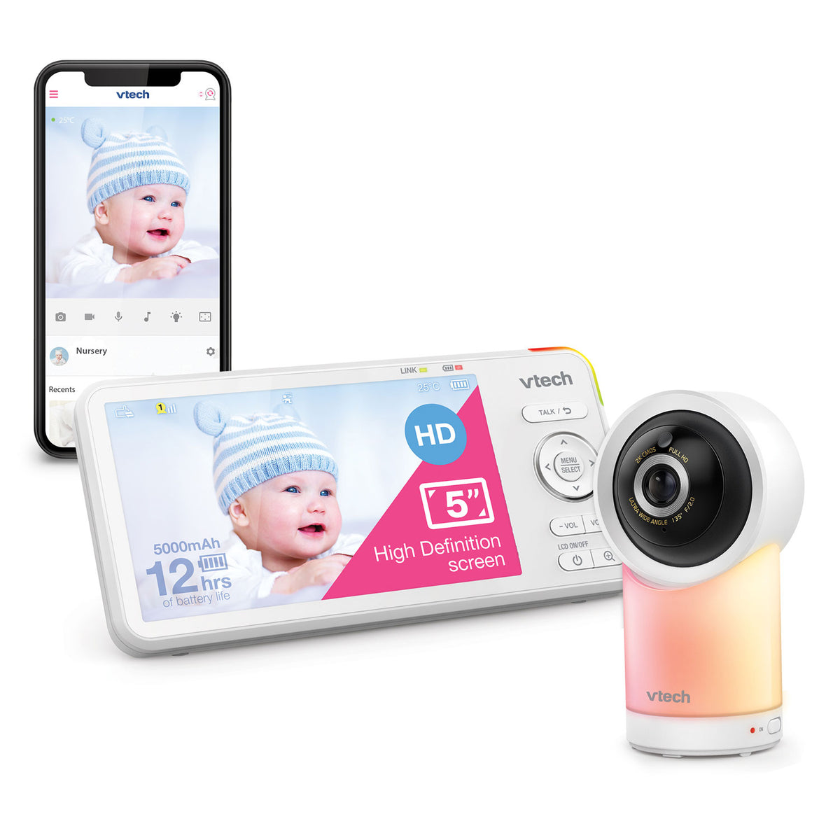 VTech RM5766HD 5" Smart Video Baby Monitor Baby Monitors VTech   